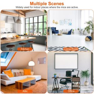 Electric Rat Trap Reusable Mice Trap Rodent Zapper Indoor Pest Control Rechargeable Shock Mice Killer with 1800V High Voltage for Home