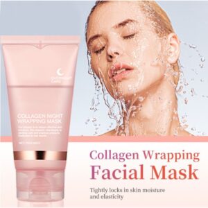 Collagen Peel-off Mask Night Wrapping Facial Mask Deeply Moisturizing Hydrating Firming Skin Facial Mask Daily Face Skin Care