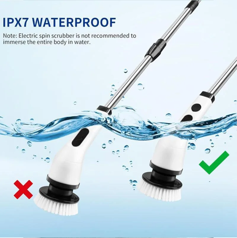 Electric Spin Scrubber IPX7 Waterproof Adjustable Speed with 9 Brush Heads Home Cleaning Helper - Image 2